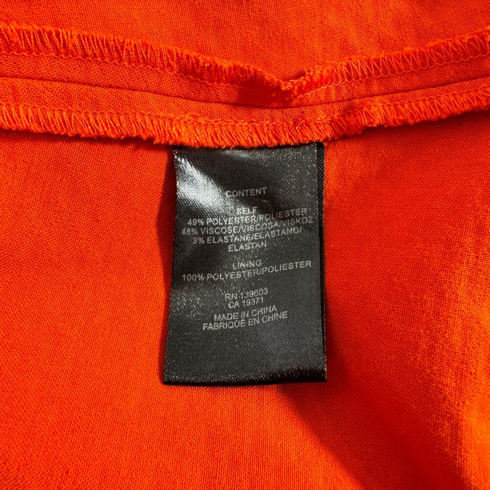 4C Brenta Orange Dress Women's 2 Anthropologie Dopamine Wedding Guest Euro Vacay - Picture 8 of 16